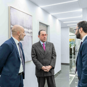 Geomedical - Progetto Onco-Fisiotonik - Il sindaco di Lauria Giovanni Pittella, il CEO di Gruppo Stratego Antonio Vitolo e il Communication Manager di Gruppo Stratego Giuseppe Alviggi