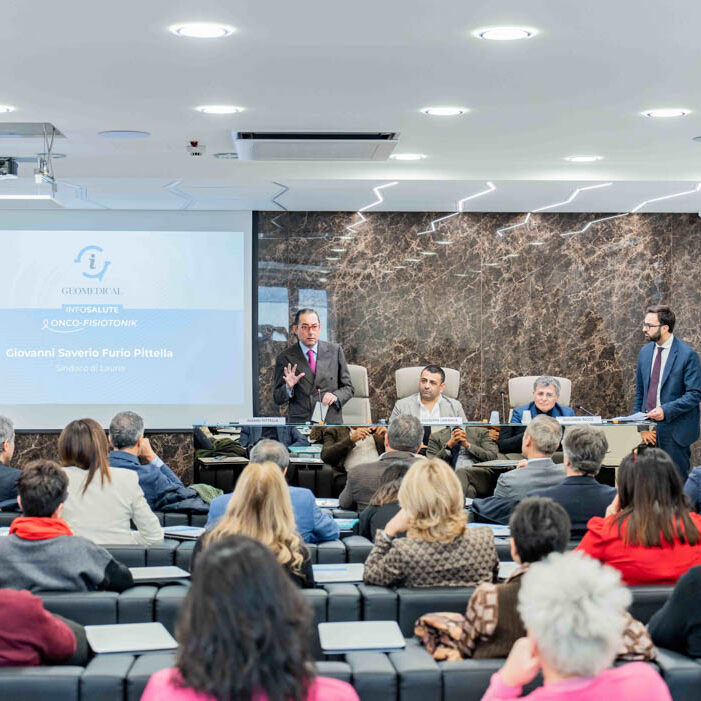 Geomedical - Progetto Onco-Fisiotonik - I saluti istituzionali del sindaco di Lauria Giovanni Saverio Furio Pittella